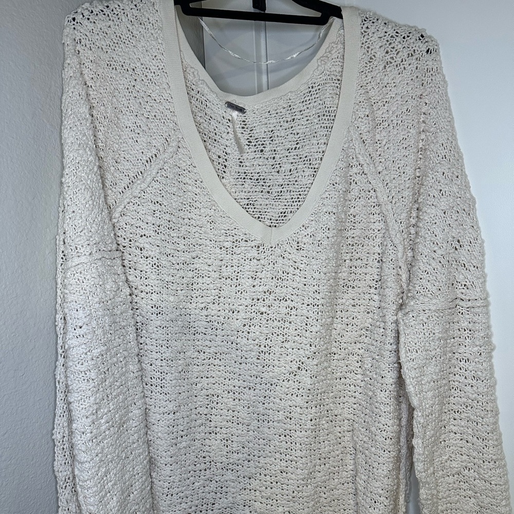 Free People Oversized Cream Sweater